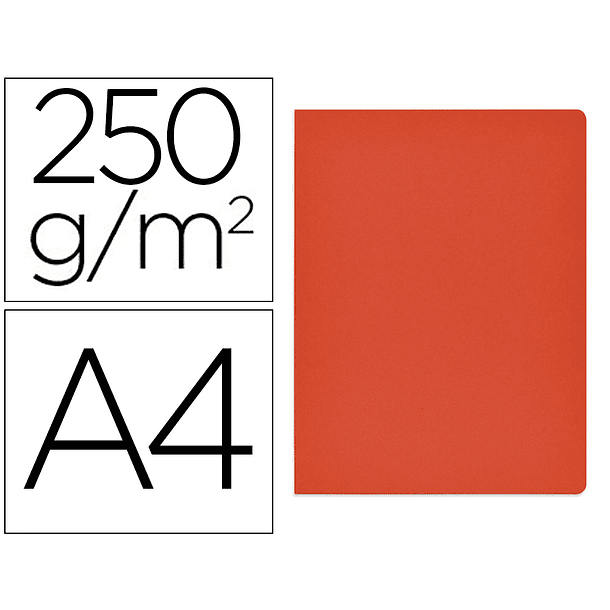 Classificador de cartolina gio simple intenso din a4 vermelho 250g/m2 1