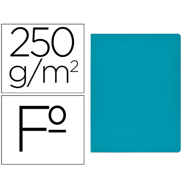 Classificador de cartolina gio simple intenso folio azul 250g/m2 1