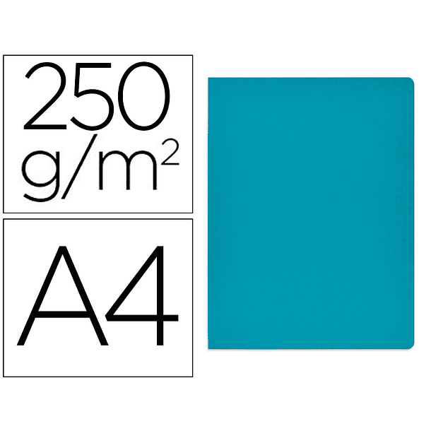 Classificador de cartolina gio simple intenso din a4 azul 250g/m2 2