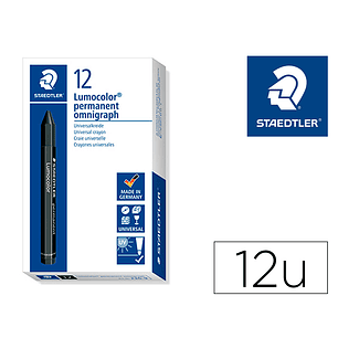 Minas staedtler para marcar preto lumocor permanente omnigraph 236 caixa de 12 unidades