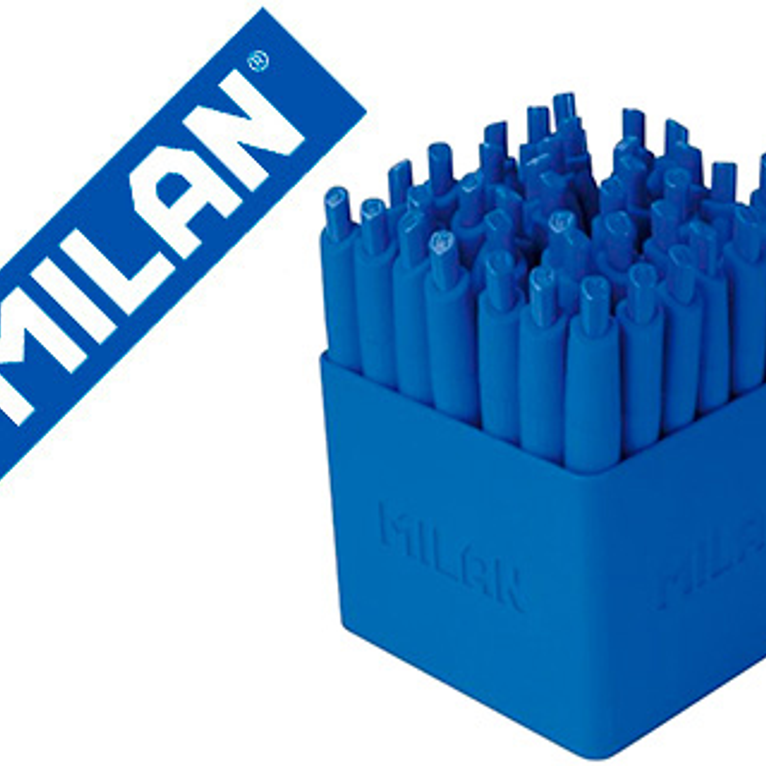 Esferografica milan p1 expositor de 40 unidades retratil 1 mm touch mini azul 1