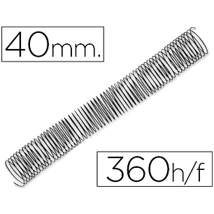 Espiral q-connect metalica 64 5:1 40mm 1,2mm caixa de 25 unidades