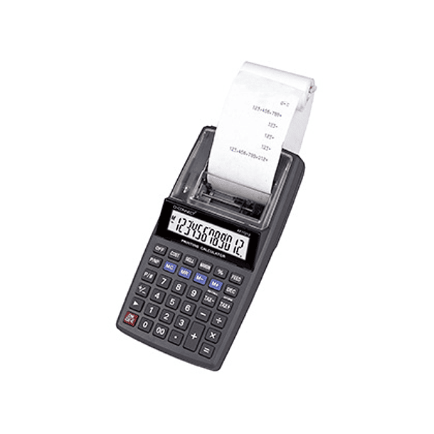 Calculadora q-connect com impressao papel kf11213 12 digitos preta 1