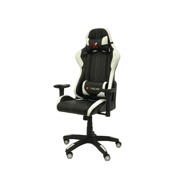 Cadeira pyc gaming chair giratoria simi pele regulavel em altura preta 1200+80x670x670 mm 2