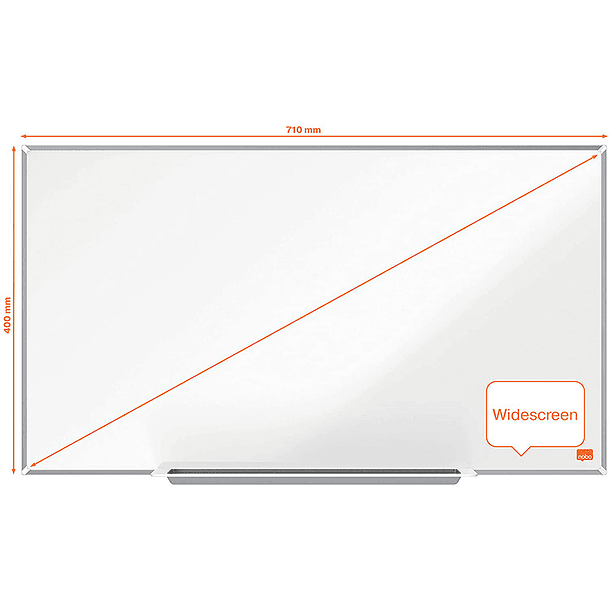 Quadro branco nobo ip pro 32\" lacado magnetico 710x400 mm 3