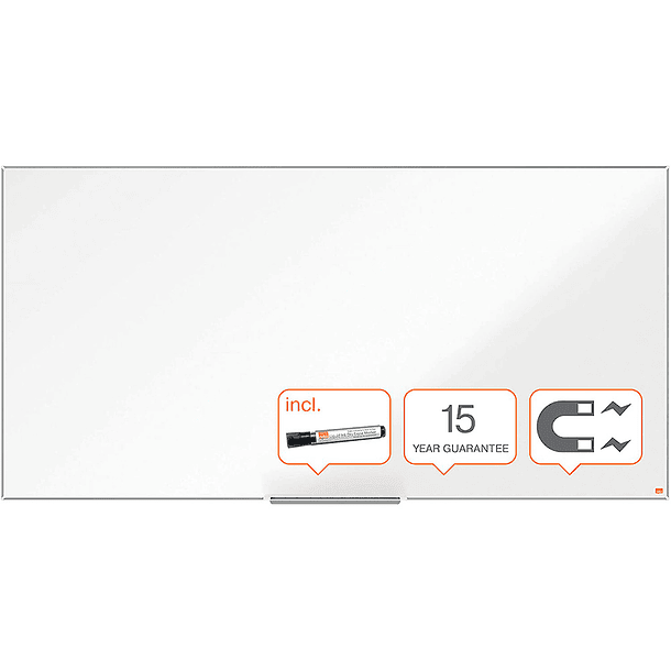 Quadro branco nobo nano clean ip pro lacado magnetico 1800x900 mm 2