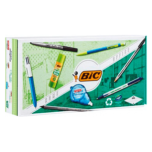 Pack escritorio bic com 9 pecas eco/reciclado sortidas