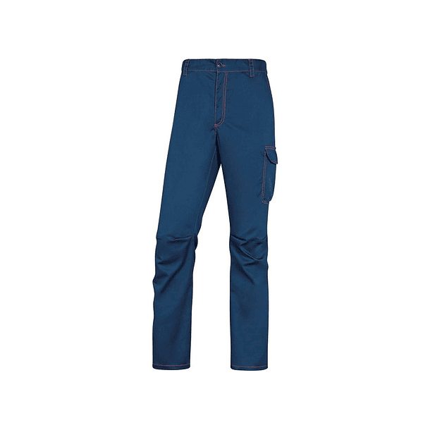 Calcas de trabalho deltaplus cintura elastica 5 bolsos cor azul marinho / laranja tamanho xxl 1