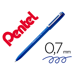 Esferografica pentel izee ponta de 0,7mm com tampa cor azul