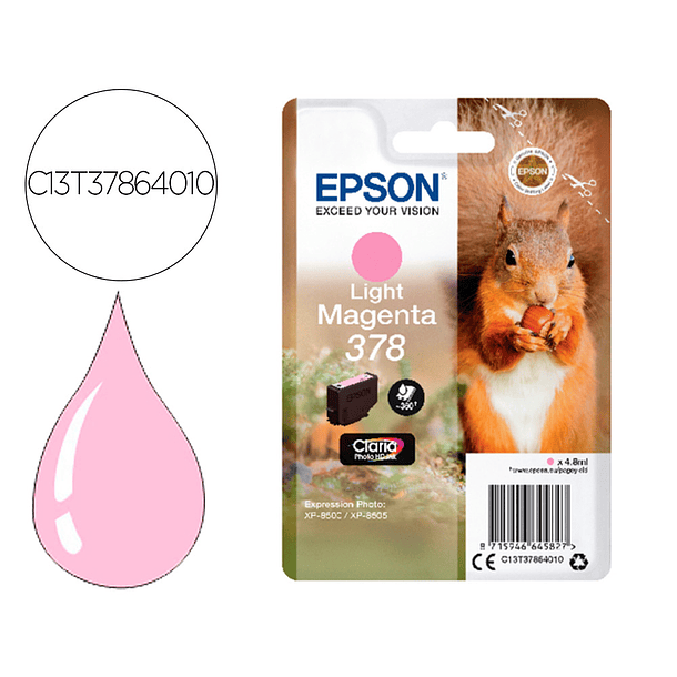 Tinteiro epson 378 expression home xp-8605 / 8606 / xp-15000 / xp-8500 / 8505 magenta claro 360 pag 2