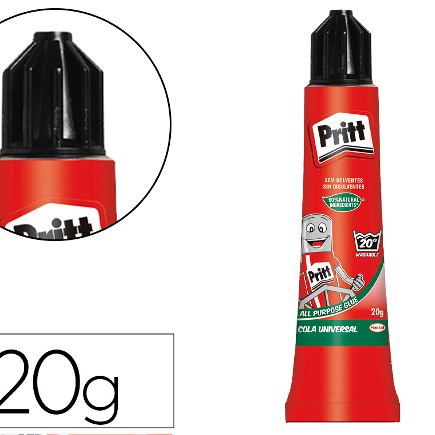 Cola pritt cola universal sem solventes 20 gr transparente 1