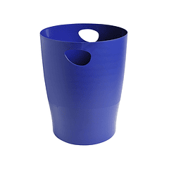 Cesto de papeis exacompta em plastico ecoblack azul 15 litros