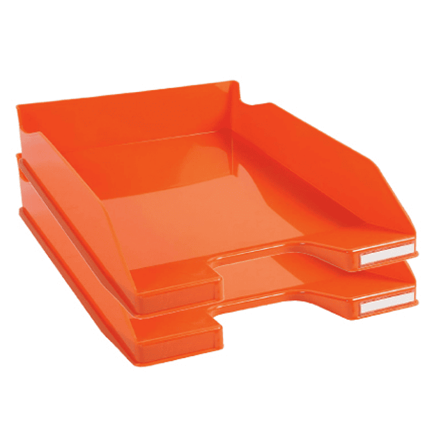 Tabuleiros de secretaria exacompta combo 2 classic laranja 347x255x65 mm 1