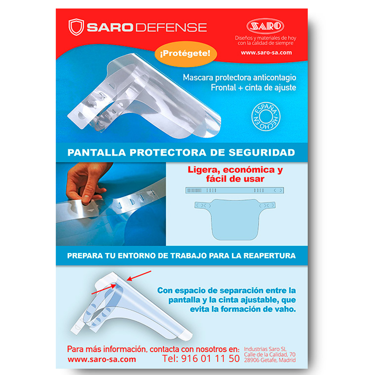 Mascara facial protetora glas spack 200 mc reforço frontal pvc 300 mc fecho com elastico medidas 235x330 mm 3