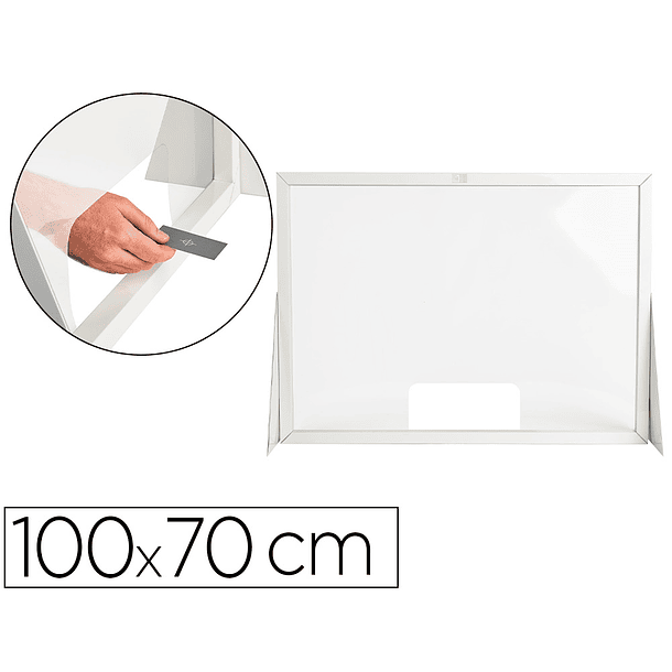 Visor de protecao q-connect cartao formato horizontal 100x70 cm 1