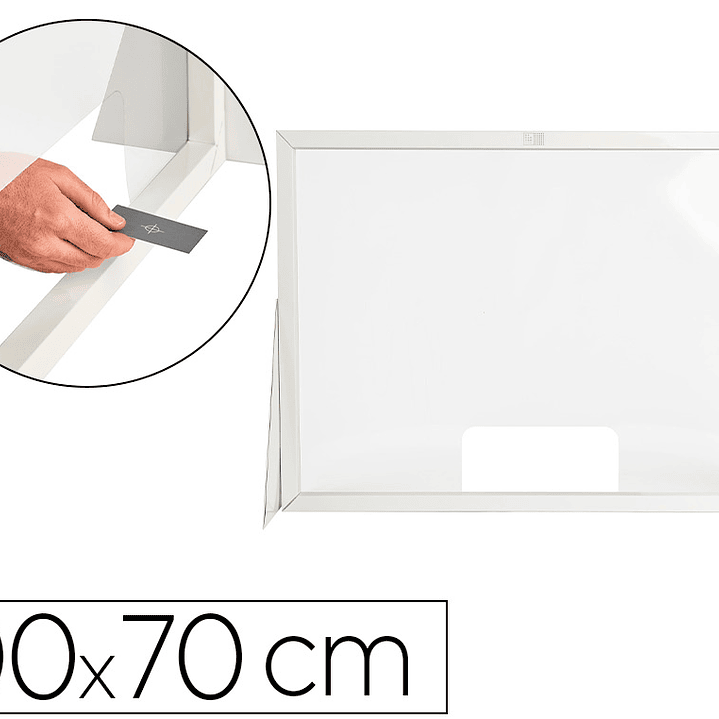 Visor de protecao q-connect cartao formato horizontal 100x70 cm 1