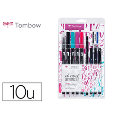 Conjunto lettering tombow advanced 10 pecas