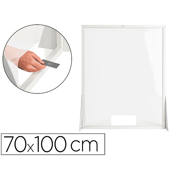 Visor de protecao q-connect cartao formato vertical 70x100 cm 1