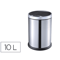 Cesto de papeis q-connect metalico com sensor automatico capacidade 10 litros