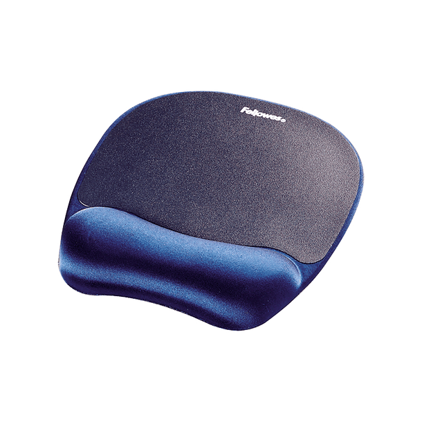 Tapete para rato fellowes com apoio de mao de espuma memory foam azul 230x196x20 mm 2