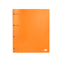 Pasta liderpapel polipropileno din a4 4 aneis mistos 40 mm laranja fluor opaco