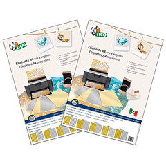 Etiqueta adesiva avery tico papel acetinado ouro / prata laser medidas sortidas pack de 626 etiquetas