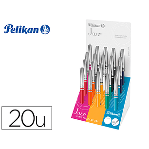 Esferografica pelikan jazz classic collection expositor de 20 unidades cores sortidos