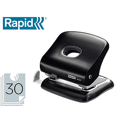 Furador rapid fc30 plastico cor preta capacidade 30 folhas