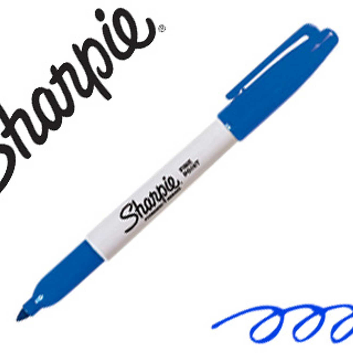 Marcador sharpie permanente ponta fina azul 1