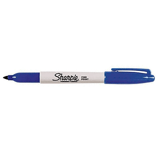 Marcador sharpie permanente ponta fina azul