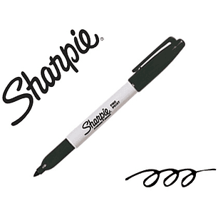 Marcador sharpie permanente ponta fina preta