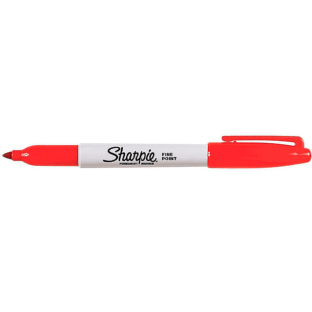 Marcador sharpie permanente ponta fina vermelho 2