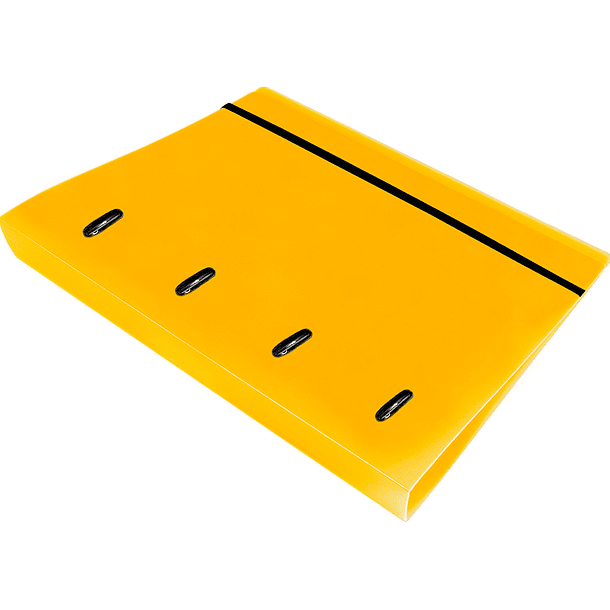 Pasta liderpapel com recarga polipropileno din a4 4 aneis 25mm quadricula 5mm amarelo opaco 4