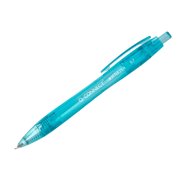 Esferografica q-connect retratil de plastico reciclado 0,7 mm tinta cor azul 3