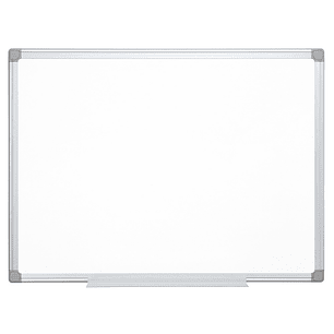 Quadro branco q-connect lacado magnetico moldura em aluminio 60x45 cm