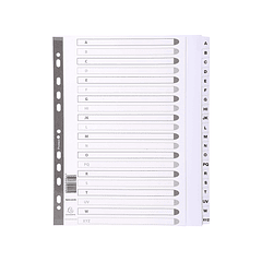 Separador exacompta cartolina branca a-z conjunto de 20 separadores din a4 11 furos