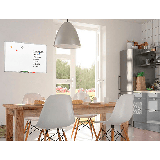 Quadro branco q-connect lacado magnetico moldura em aluminio 60x45 cm 9