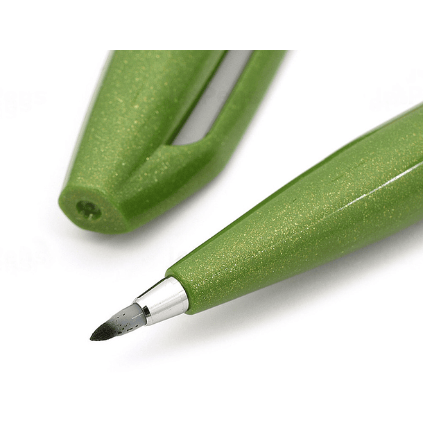 Marcador / pincel pentel touch para caligrafia cor verde azeitona 5