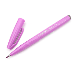 Marcador / pincel pentel touch para caligrafia cor roxo claro