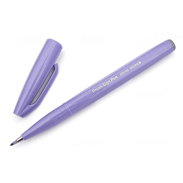 Marcador / pincel pentel touch para caligrafia cor violeta azulado 2