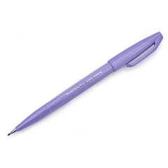 Marcador / pincel pentel touch para caligrafia cor violeta azulado