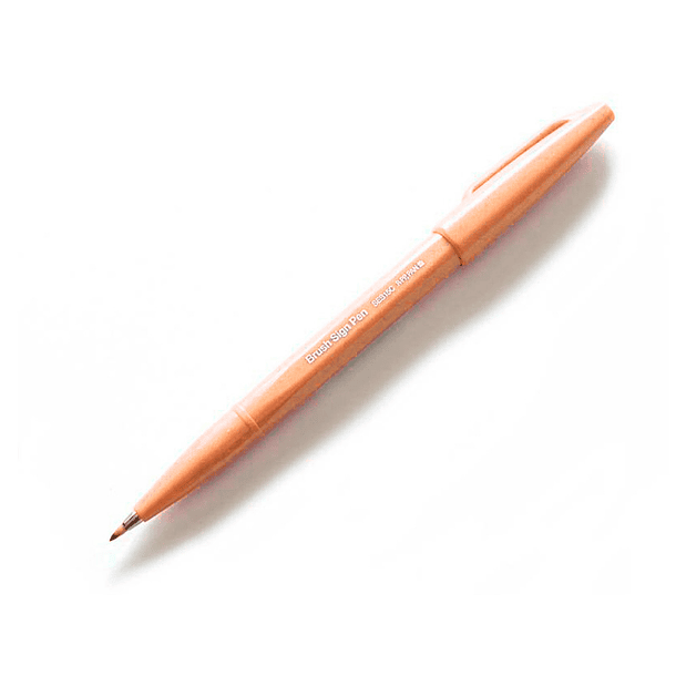 Marcador / pincel pentel touch para caligrafia cor castanho palido 2