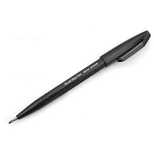 Marcador / pincel pentel touch para caligrafia cor cinza claro