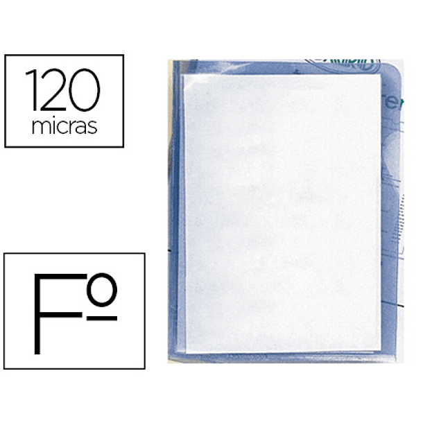 Bolsa dossier q-connect em plastico folio 120 microns transparente 2