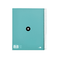 Caderno espiral liderpapel din a4 antartik capa forrada 120 f 100 gr pautado 5 bandas cor menta