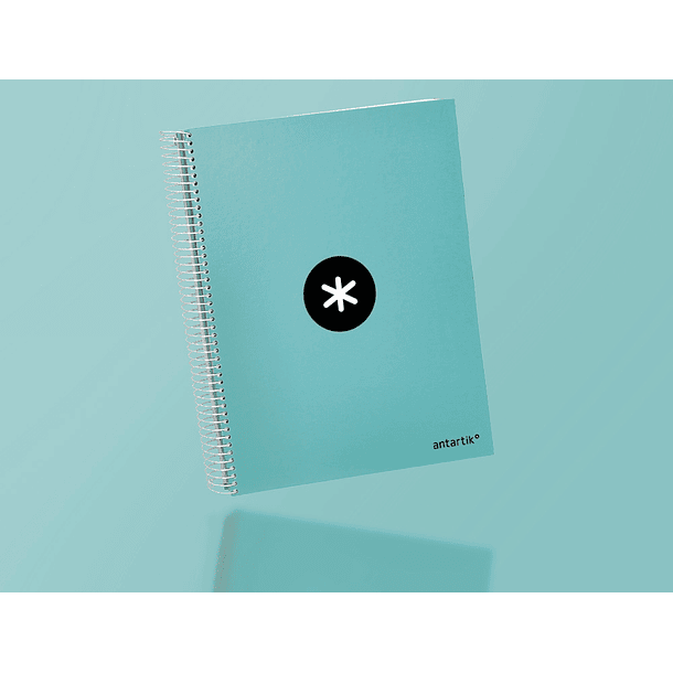 Caderno espiral liderpapel din a4 antartik capa forrada 120 f 100 gr pautado 5 bandas cor menta 8