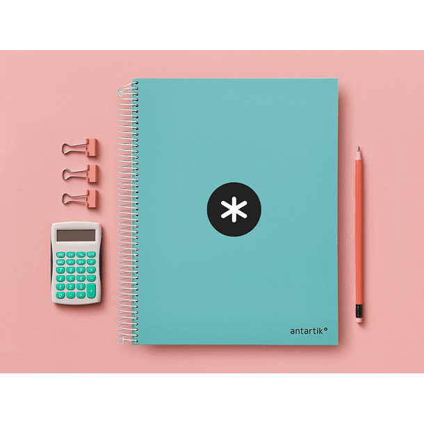 Caderno espiral liderpapel din a4 antartik capa forrada 120 f 100 gr pautado 5 bandas cor menta 10