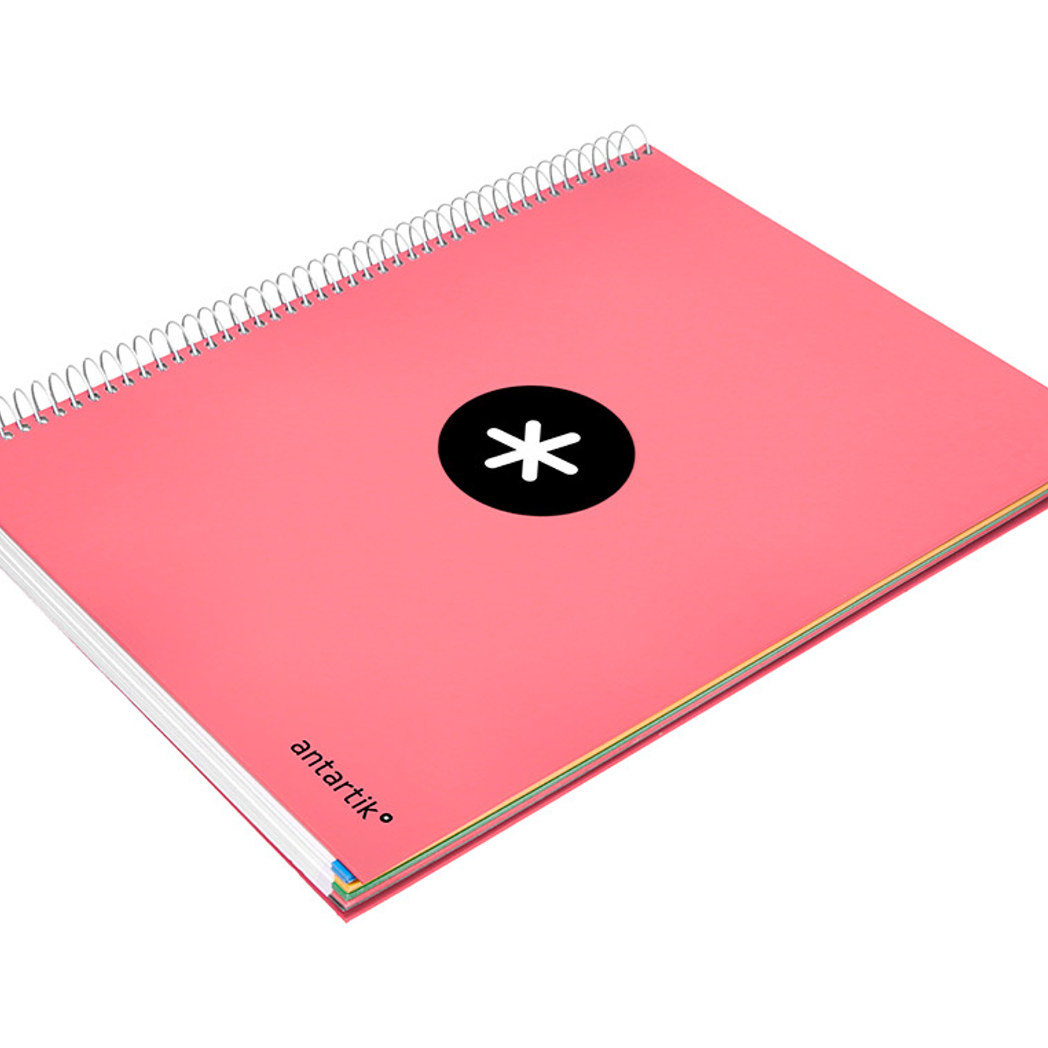 Caderno espiral liderpapel din a4 antartik capa forrada 120 f 100 gr pautado 5 bandas cor coral 8