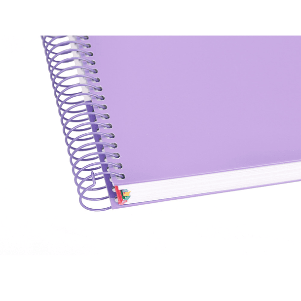 Caderno espiral liderpapel din a4 antartik capa forrada 120 f 100 gr pautado 5 bandas cor lavanda 8