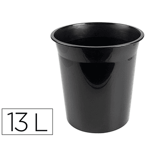 Cesto plastico q-connect preto opaco 13 litros